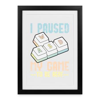 PC Games Player Computer Keyboard - Framed poster (27 × 37 cm) - black - Front