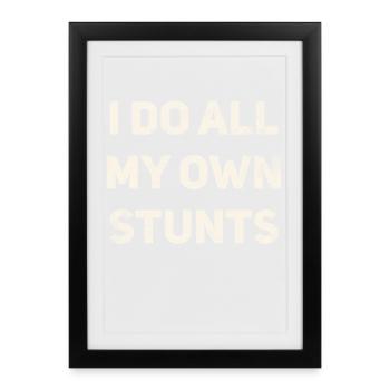 Stunts Injuries Recovery - Framed poster (27 × 37 cm) - black - Front