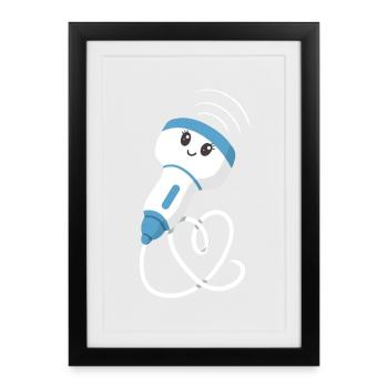 Sonograph Ultrasonic Technician - Framed poster (27 × 37 cm) - black - Front