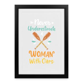 Aviron Rameur - Affiche encadrée (27 × 37 cm) - noir - Devant