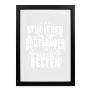 Bootsbauer - Gerahmtes Poster (27 × 37 cm) - Schwarz - Vorne