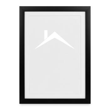 House roof - Framed poster (27 × 37 cm) - black - Front