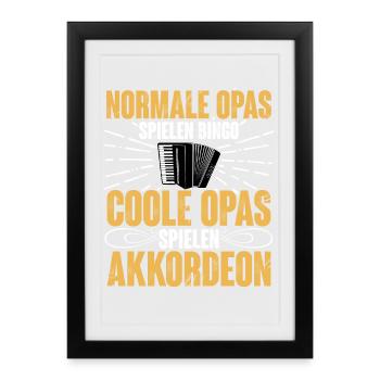 Akkordeon - Gerahmtes Poster (27 × 37 cm) - Schwarz - Vorne