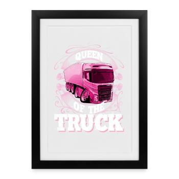 truck driver - Framed poster (27 × 37 cm) - black - Front