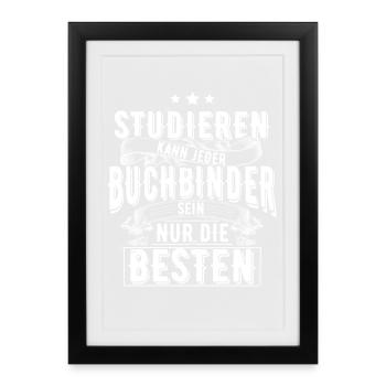 Buchbinder - Gerahmtes Poster (27 × 37 cm) - Schwarz - Vorne