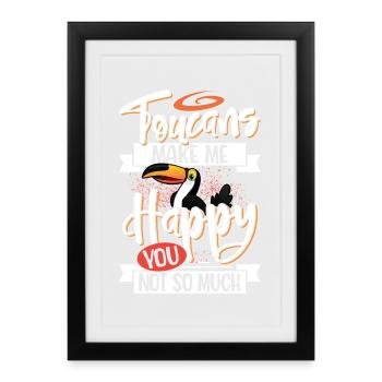 Tukan - Affiche encadrée (27 × 37 cm) - noir - Devant