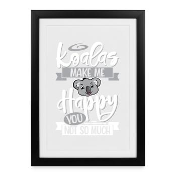 koala - Framed poster (27 × 37 cm) - black - Front