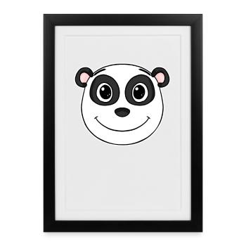 panda - Framed poster (27 × 37 cm) - black - Front