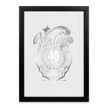 40. Geburtstag - Framed poster (27 × 37 cm) - black - Front