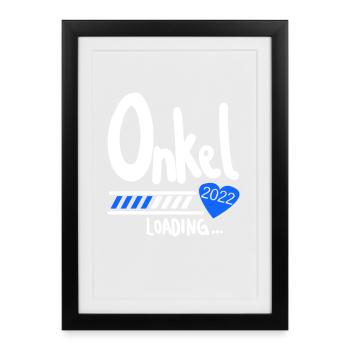 Onkel 2022 loading - Gerahmtes Poster (27 × 37 cm) - Schwarz - Vorne