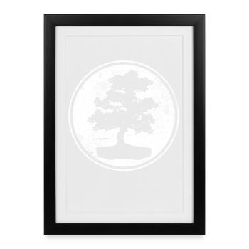 Bonsai Vintage - Gerahmtes Poster (27 × 37 cm) - Schwarz - Vorne