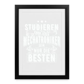 Mechatroniker - Gerahmtes Poster (27 × 37 cm) - Schwarz - Vorne