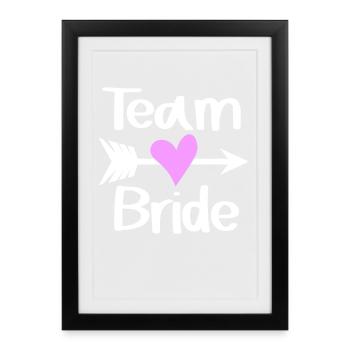 Team Bride - Framed poster (27 × 37 cm) - black - Front