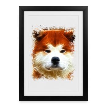 Akita - Framed poster (27 × 37 cm) - black - Front
