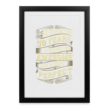 50th birthday - Framed poster (27 × 37 cm) - black - Front