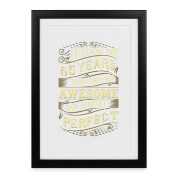 65e anniversaire - Affiche encadrée (27 × 37 cm) - noir - Devant