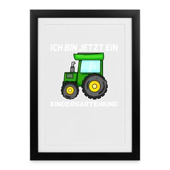 Kindergarten Kindergartenkind - Gerahmtes Poster (27 × 37 cm) - Schwarz - Vorne
