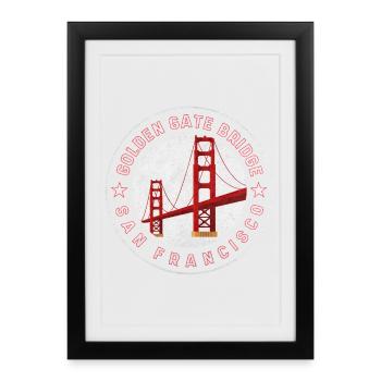 Golden Gate Bridge San Francisco - Framed poster (27 × 37 cm) - black - Front