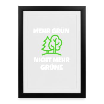 VERTS: Plus de verts - pas plus de verts! - Affiche encadrée (27 × 37 cm) - noir - Devant
