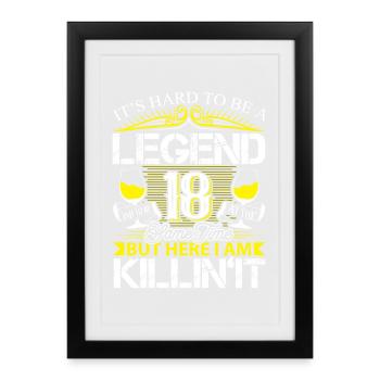 18th Birthday Legend - Framed poster (27 × 37 cm) - black - Front