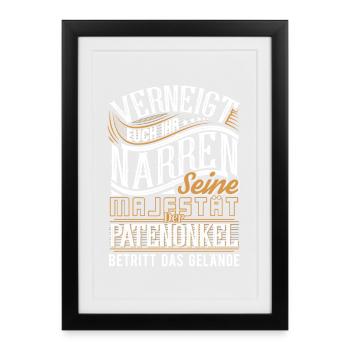 Patenonkel - Gerahmtes Poster (27 × 37 cm) - Schwarz - Vorne