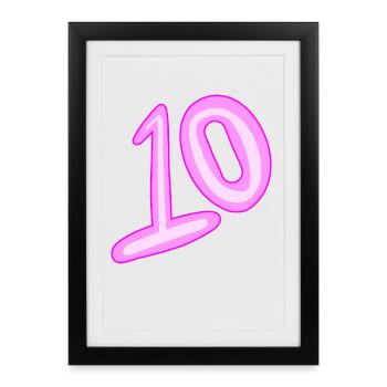10 - Affiche encadrée (27 × 37 cm) - noir - Devant