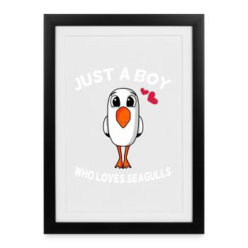 gull - Framed poster (27 × 37 cm) - black - Front