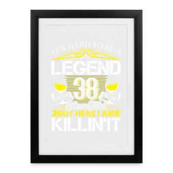 38th Birthday Legend - Framed poster (27 × 37 cm) - black - Front
