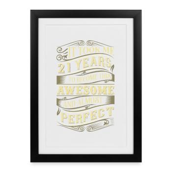 21e anniversaire - Affiche encadrée (27 × 37 cm) - noir - Devant