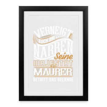 Maurer - Gerahmtes Poster (27 × 37 cm) - Schwarz - Vorne