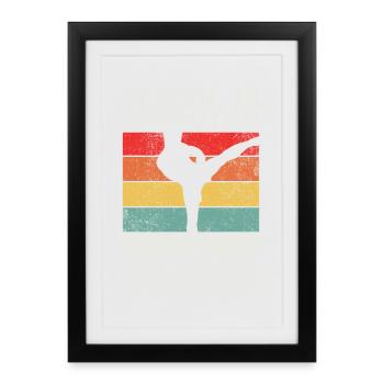 Kickboxen Kickboxer - Gerahmtes Poster (27 × 37 cm) - Schwarz - Vorne