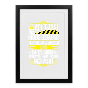 Modellbauer - Gerahmtes Poster (27 × 37 cm) - Schwarz - Vorne