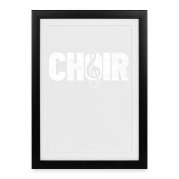 Chor Gesang Sänger - Gerahmtes Poster (27 × 37 cm) - Schwarz - Vorne
