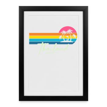 Thaïlande - Affiche encadrée (27 × 37 cm) - noir - Devant