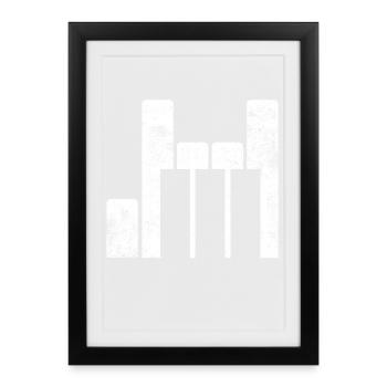Klavier Pianist - Gerahmtes Poster (27 × 37 cm) - Schwarz - Vorne