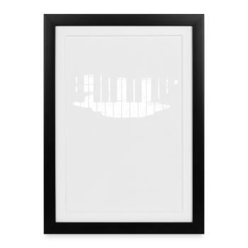 Klavier Pianist - Gerahmtes Poster (27 × 37 cm) - Schwarz - Vorne