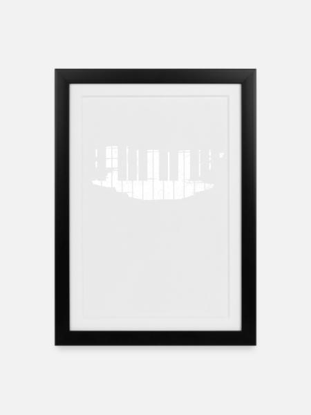 Klavier Pianist - Gerahmtes Poster (27 × 37 cm) - Schwarz