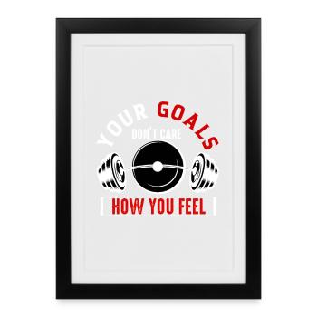 Funny Gym Fitness Quote Gym Fitness - Framed poster (27 × 37 cm) - black - Front