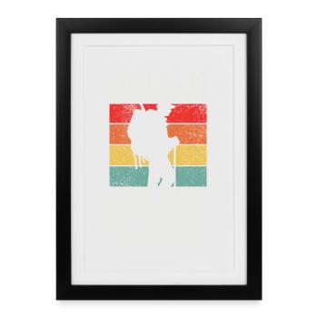 Wandern Wanderer - Gerahmtes Poster (27 × 37 cm) - Schwarz - Vorne