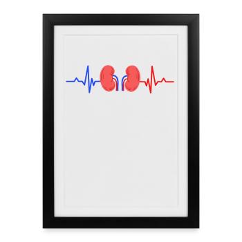 Dialyse Krankenschwester - Gerahmtes Poster (27 × 37 cm) - Schwarz - Vorne