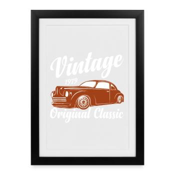 Funny Car Quote For Car Lovers Vintage Classic Car - Framed poster (27 × 37 cm) - black - Front