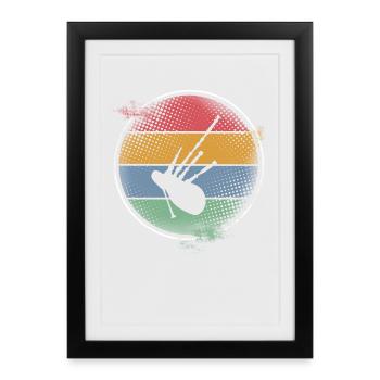 Cornemuse - Affiche encadrée (27 × 37 cm) - noir - Devant