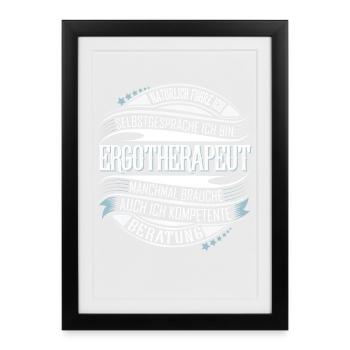 Ergotherapeut - Gerahmtes Poster (27 × 37 cm) - Schwarz - Vorne