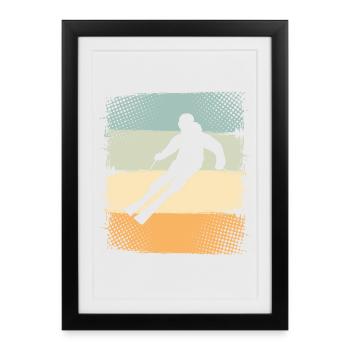 Ski - Affiche encadrée (27 × 37 cm) - noir - Devant