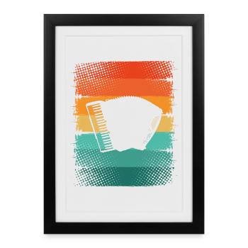 Accordéon - Affiche encadrée (27 × 37 cm) - noir - Devant