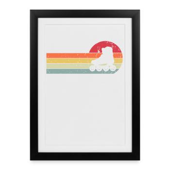 Inline Skates - Framed poster (27 × 37 cm) - black - Front