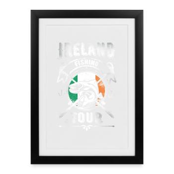 Ireland Fishing Fishing Tour - Framed poster (27 × 37 cm) - black - Front