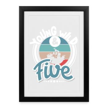 5th Birthday Pirate Ship Pirate Pirate - Framed poster (27 × 37 cm) - black - Front