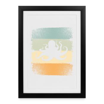Poulpe poulpe poulpe - Affiche encadrée (27 × 37 cm) - noir - Devant