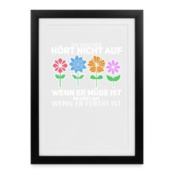 Gärtner - Gerahmtes Poster (27 × 37 cm) - Schwarz - Vorne